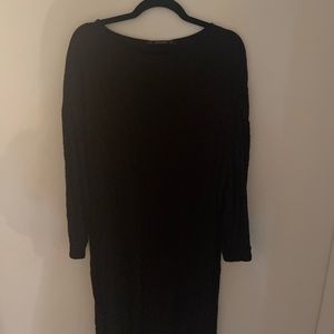 Zara , S, loose black midi dress